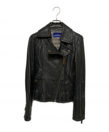 BURBERRY BLUE LABEL（バーバリーロンドンブルーレーベル）の古着「ラムレザージャケット」｜ブラック