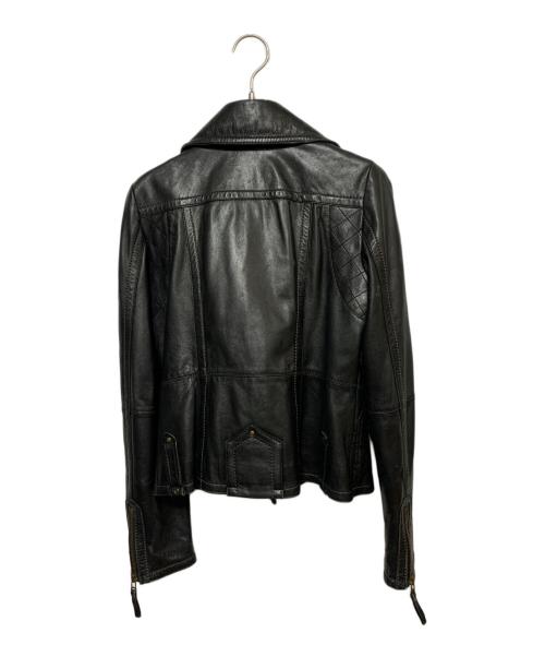 BURBERRY BLUE LABEL（バーバリーロンドンブルーレーベル）BURBERRY BLUE LABEL (バーバリーロンドンブルーレーベル) ラムレザージャケット ブラック サイズ:385の古着・服飾アイテム