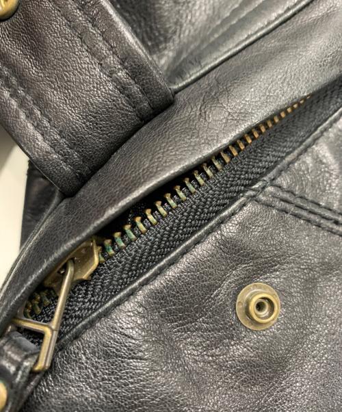 BURBERRY BLUE LABEL（バーバリーロンドンブルーレーベル）BURBERRY BLUE LABEL (バーバリーロンドンブルーレーベル) ラムレザージャケット ブラック サイズ:385の古着・服飾アイテム