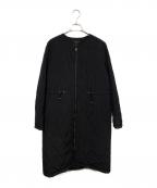 23区ニジュウサンク）の古着「中綿 ロング パディング アウター」｜ブラック