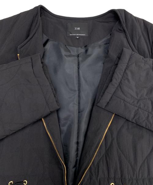 23区（ニジュウサンク）23区 (ニジュウサンク) 中綿 ロング パディング アウター ブラック サイズ:38の古着・服飾アイテム