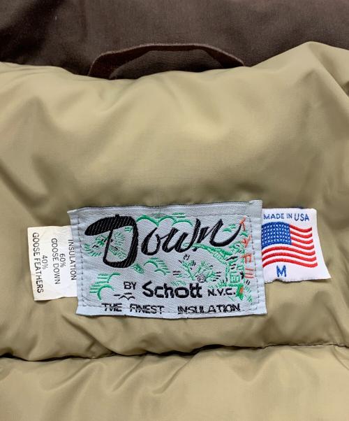 Schott（ショット）Schott (ショット) ダウンジャケット ブラウン サイズ:Mの古着・服飾アイテム