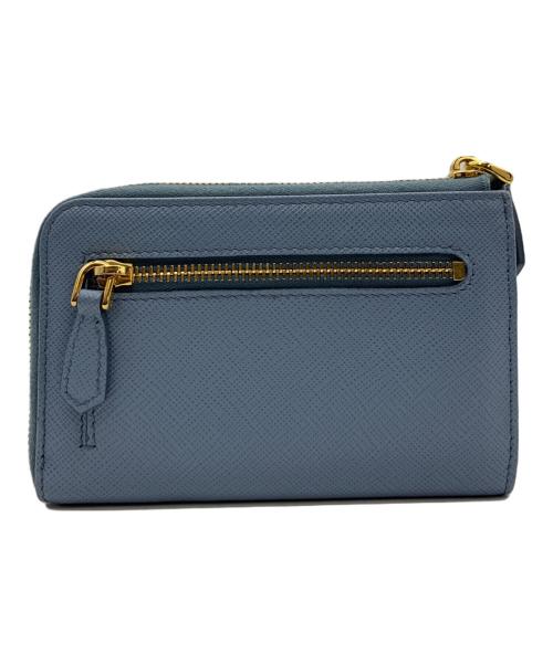 PRADA（プラダ）PRADA (プラダ) サフィアーノレザーキーチェーン スカイブルーの古着・服飾アイテム