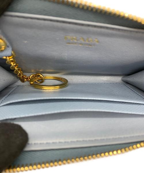 PRADA（プラダ）PRADA (プラダ) サフィアーノレザーキーチェーン スカイブルーの古着・服飾アイテム