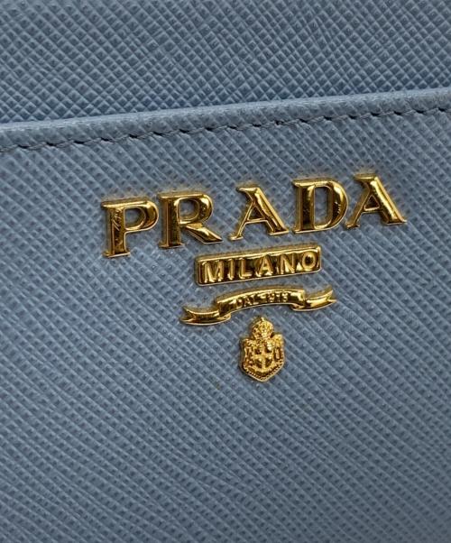 PRADA（プラダ）PRADA (プラダ) サフィアーノレザーキーチェーン スカイブルーの古着・服飾アイテム