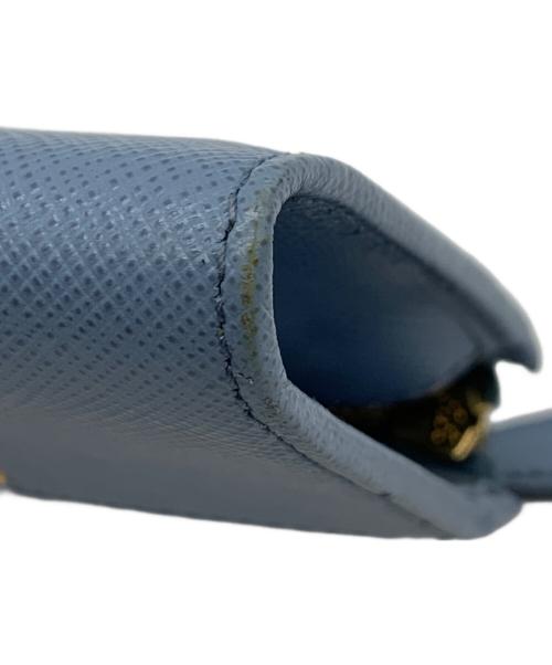 PRADA（プラダ）PRADA (プラダ) サフィアーノレザーキーチェーン スカイブルーの古着・服飾アイテム