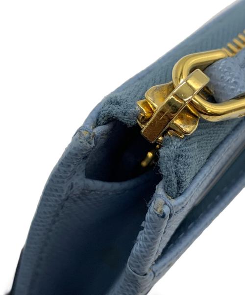 PRADA（プラダ）PRADA (プラダ) サフィアーノレザーキーチェーン スカイブルーの古着・服飾アイテム