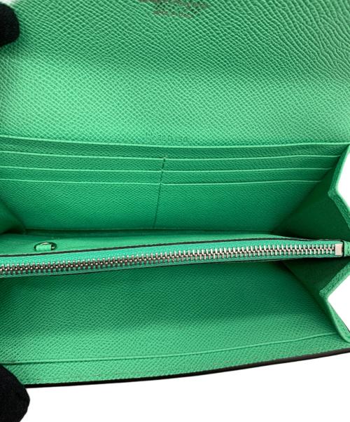 Salvatore Ferragamo（サルヴァトーレ フェラガモ）Salvatore Ferragamo (サルヴァトーレ フェラガモ) ガンチーニ 長財布 グリーンの古着・服飾アイテム