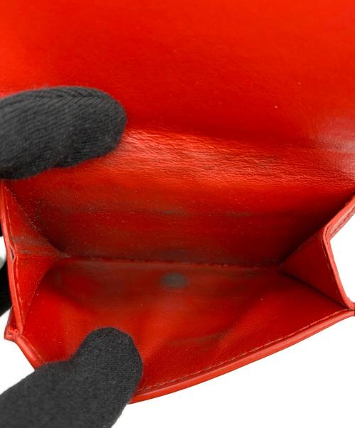 BOTTEGA VENETA（ボッテガベネタ）BOTTEGA VENETA (ボッテガベネタ) イントレチャート コンパクトウォレット レッドの古着・服飾アイテム