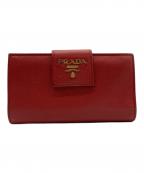 PRADAプラダ）の古着「サフィアーノ 2つ折り長財布」｜レッド
