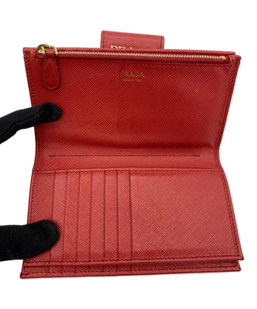 PRADA（プラダ）PRADA (プラダ) サフィアーノ 2つ折り長財布 レッドの古着・服飾アイテム