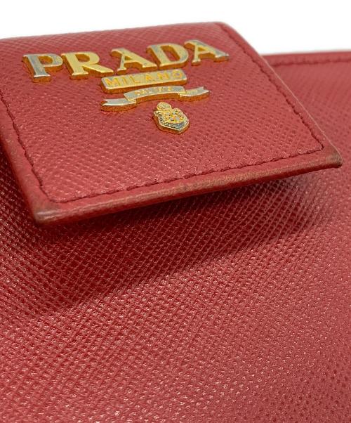PRADA（プラダ）PRADA (プラダ) サフィアーノ 2つ折り長財布 レッドの古着・服飾アイテム