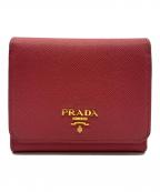 PRADAプラダ）の古着「サフィアーノ コンパクトウォレット」｜ピンク