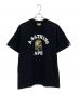 A BATHING APE（ア ベイシング エイプ）の古着「CAMO COLLEGE TEE」｜ブラック