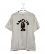 A BATHING APEア ベイシング エイプ）の古着「CAMO COLLEGE TEE」｜ホワイト