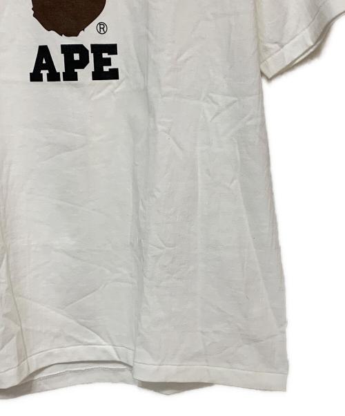 A BATHING APE（アベイシングエイプ）A BATHING APE (ア ベイシング エイプ) CAMO COLLEGE TEE ホワイト サイズ:XLの古着・服飾アイテム