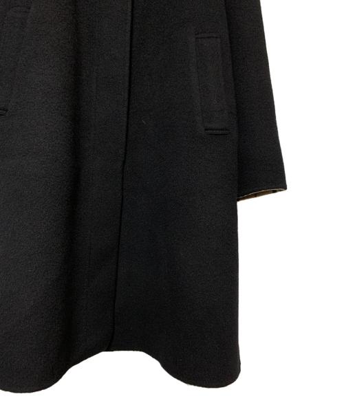 BURBERRY LONDON（バーバリーロンドン）BURBERRY LONDON (バーバリーロンドン) カシミヤ混フーデッドコート ブラック サイズ:15号の古着・服飾アイテム