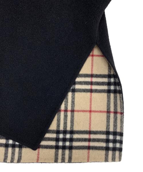 BURBERRY LONDON（バーバリーロンドン）BURBERRY LONDON (バーバリーロンドン) カシミヤ混フーデッドコート ブラック サイズ:15号の古着・服飾アイテム