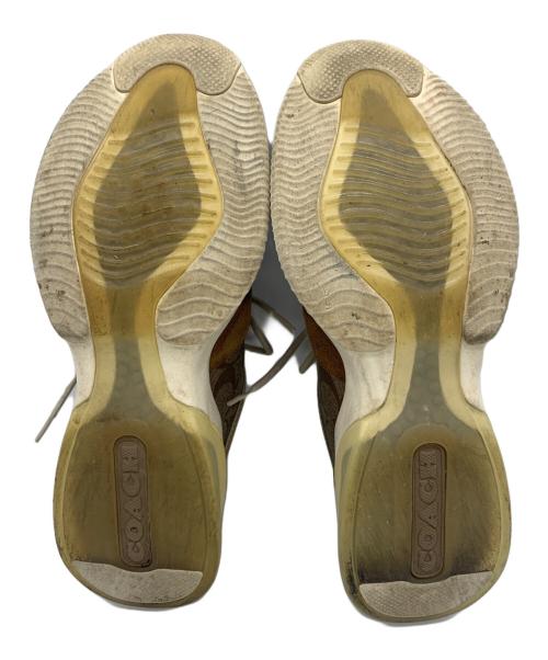 COACH（コーチ）COACH (コーチ) シグネチャースニーカー ブラウン サイズ:27の古着・服飾アイテム