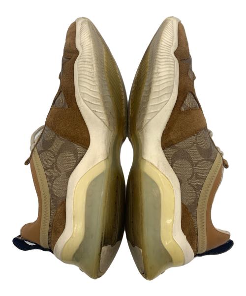 COACH（コーチ）COACH (コーチ) シグネチャースニーカー ブラウン サイズ:27の古着・服飾アイテム