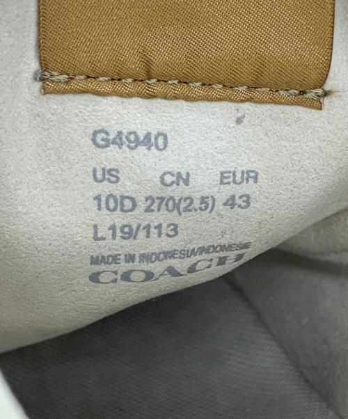 COACH（コーチ）COACH (コーチ) シグネチャースニーカー ブラウン サイズ:27の古着・服飾アイテム