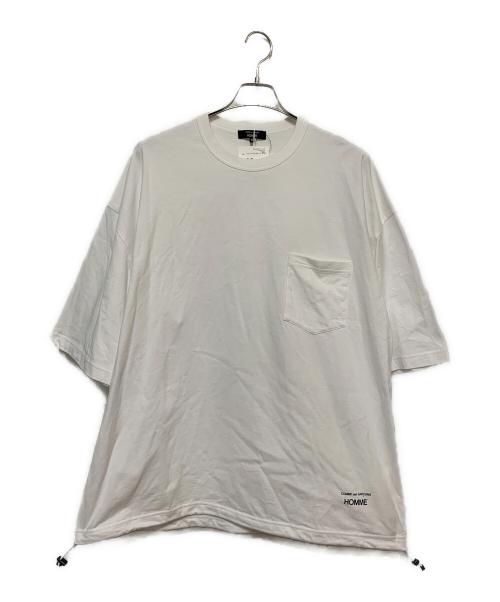 COMME des GARCONS HOMME（コムデギャルソン オム）COMME des GARCONS HOMME (コムデギャルソン オム) 綿天竺ポケットTシャツ ホワイト サイズ:XL 未使用品の古着・服飾アイテム
