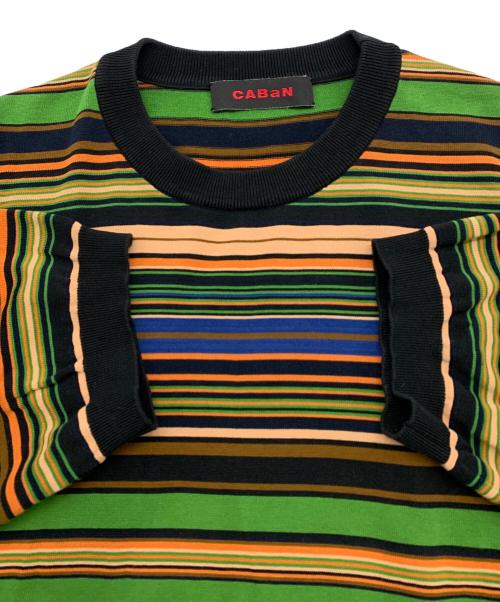 CABAN（キャバン）CABaN (キャバン) マルチボーダー クルーネックプルオーバー マルチカラー サイズ:Ｌの古着・服飾アイテム