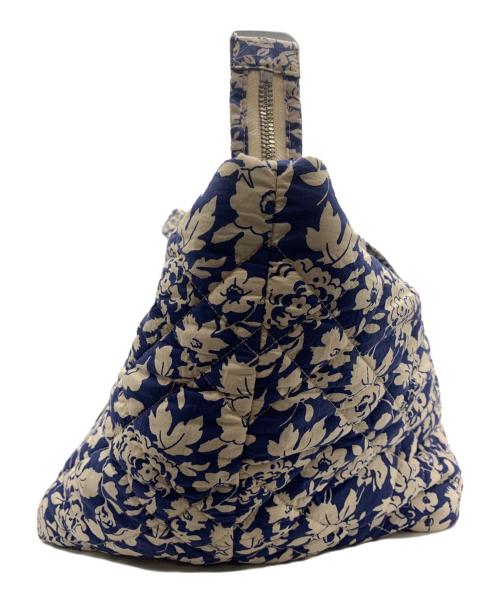 RALPH LAUREN（ラルフローレン）RALPH LAUREN (ラルフローレン) キルトフローラルトートバッグ ブルー×ホワイトの古着・服飾アイテム