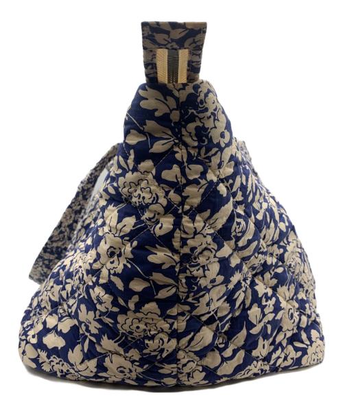 RALPH LAUREN（ラルフローレン）RALPH LAUREN (ラルフローレン) キルトフローラルトートバッグ ブルー×ホワイトの古着・服飾アイテム