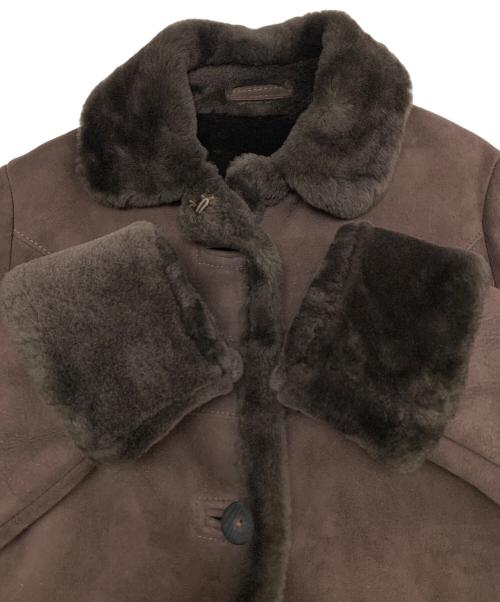 sawyer of napa（ソーヤーオブナパ）Sawyer of Napa (ソーヤーオブナパ) ムートンコート ダークブラウン サイズ:10の古着・服飾アイテム