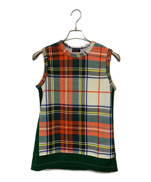 COMME des GARCONS HOMME PLUS（コムデギャルソンオムプリュス）COMME des GARCONS HOMME PLUS (コムデギャルソンオムプリュス) ベスト グリーン×オレンジ サイズ:記載なしの古着・服飾アイテム
