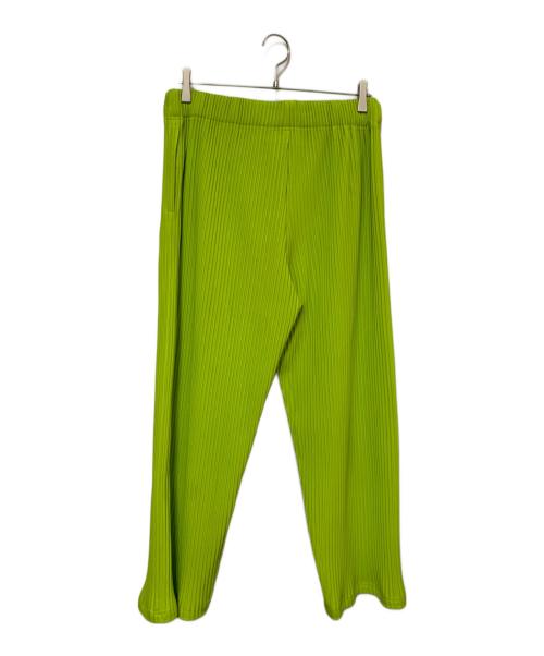 HOMME PLISSE ISSEY MIYAKE（オム プリッセ イッセイ ミヤケ）HOMME PLISSE ISSEY MIYAKE (オム プリッセ イッセイ ミヤケ) プリーツパンツ グリーン サイズ:MＬの古着・服飾アイテム