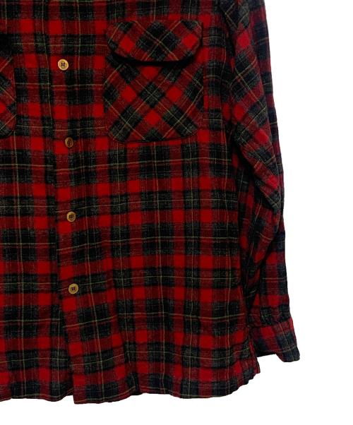 PENDLETON（ペンドルトン）PENDLETON (ペンドルトン) 50's ボードシャツ レッド×ブラック サイズ:Mの古着・服飾アイテム