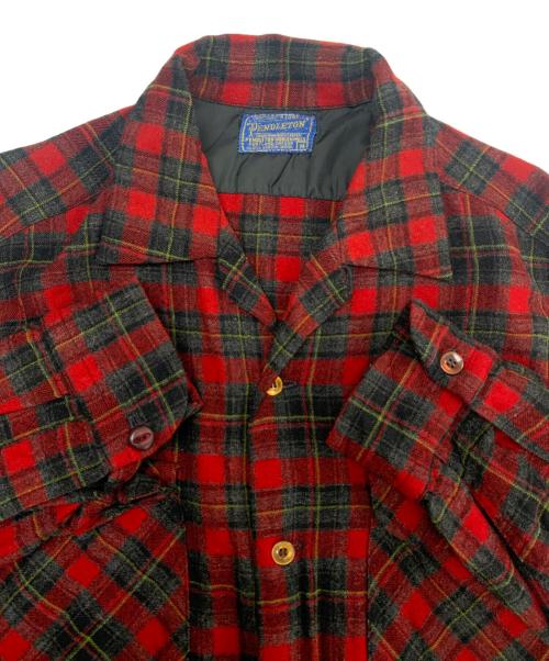 PENDLETON（ペンドルトン）PENDLETON (ペンドルトン) 50's ボードシャツ レッド×ブラック サイズ:Mの古着・服飾アイテム