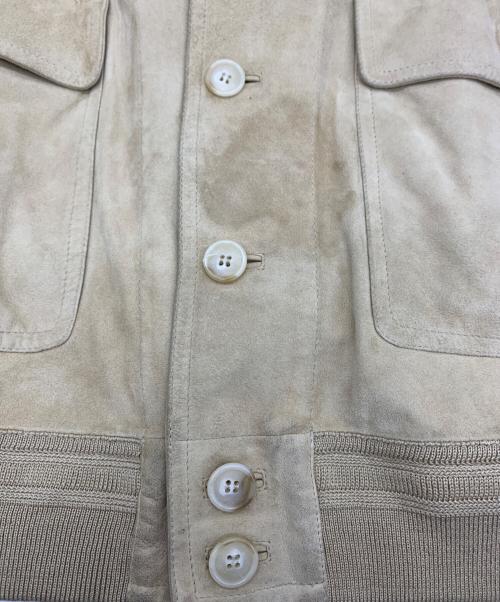 valstarino（ヴァルスタリーノ）VALSTARINO (ヴァルスタリーノ) スウェードジャケット ベージュ サイズ:50の古着・服飾アイテム