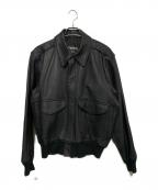 US.WINGSユーエス・ウィングス）の古着「レザージャケット」｜ブラック