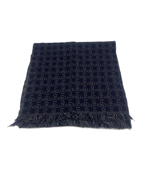 FENDI（フェンディ）FENDI (フェンディ) マフラー ネイビーの古着・服飾アイテム