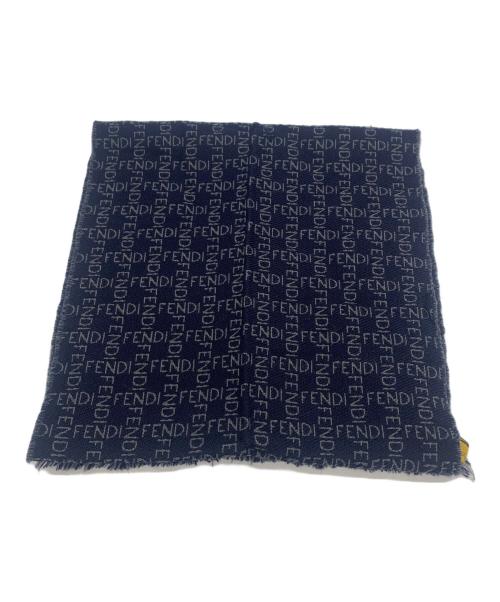 FENDI（フェンディ）FENDI (フェンディ) マフラー ネイビーの古着・服飾アイテム