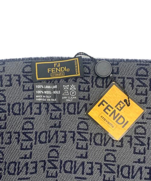FENDI（フェンディ）FENDI (フェンディ) マフラー ネイビーの古着・服飾アイテム