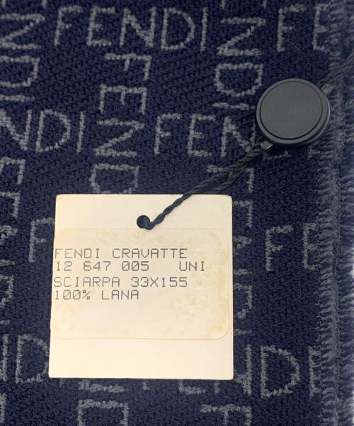 FENDI（フェンディ）FENDI (フェンディ) マフラー ネイビーの古着・服飾アイテム