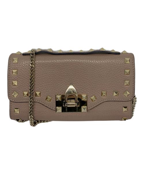 VALENTINO GARAVANI（ヴァレンティノ・ガラヴァーニ）VALENTINO GARAVANI (ヴァレンティノ・ガラヴァーニ) チェーンウォレット ピンクの古着・服飾アイテム