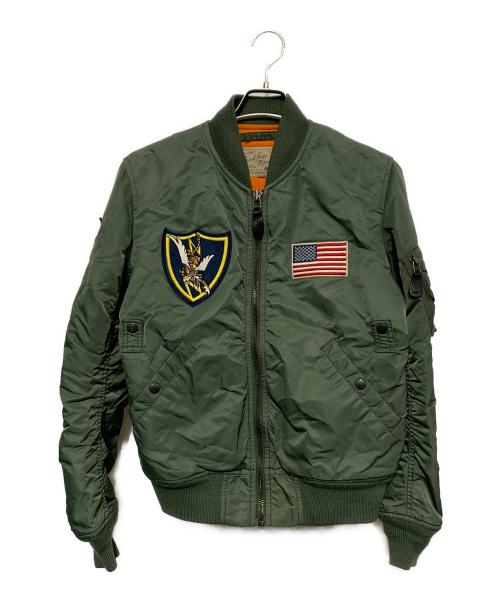 AVIREX（アヴィレックス）AVIREX (アヴィレックス) MA-1ジャケット グリーン サイズ:Ｌの古着・服飾アイテム