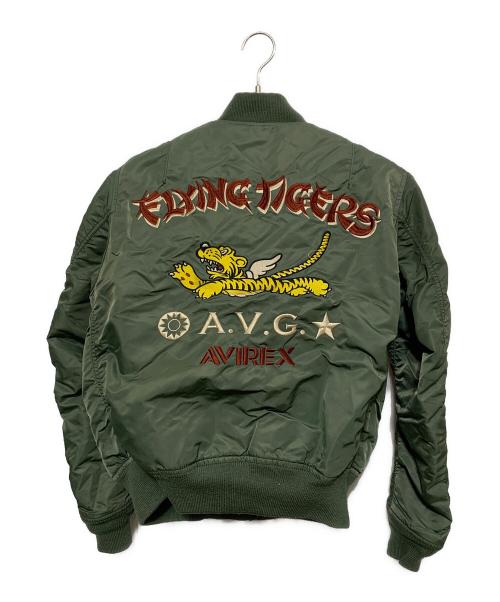 AVIREX（アヴィレックス）AVIREX (アヴィレックス) MA-1ジャケット グリーン サイズ:Ｌの古着・服飾アイテム