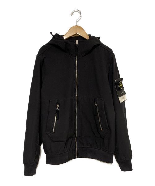 STONE ISLAND（ストーンアイランド）STONE ISLAND (ストーンアイランド) ライトソフトシェルジャケット ブラック サイズ:Ｓの古着・服飾アイテム