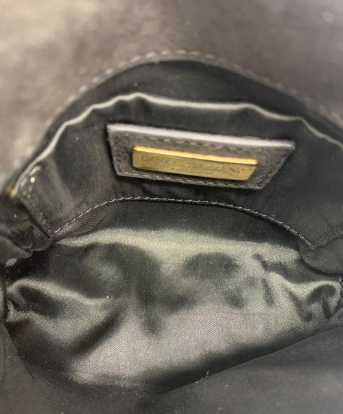 DOLCE & GABBANA（ドルチェ＆ガッバーナ）DOLCE & GABBANA (ドルチェ＆ガッバーナ) チェーンショルダースパンコールミニバッグ ブラックの古着・服飾アイテム
