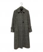 LA MARINE FRANCAISEマリンフランセーズ）の古着「ベルト付メルトンコート」｜ブラック×ホワイト