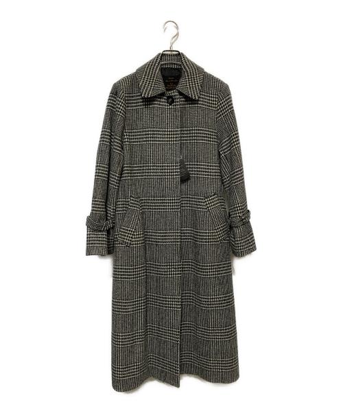 LA MARINE FRANCAISE（マリンフランセーズ）LA MARINE FRANCAISE (マリンフランセーズ) ベルト付メルトンコート ブラック×ホワイト サイズ:記載なし 未使用品の古着・服飾アイテム