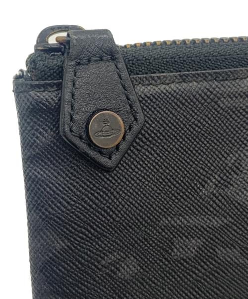 Vivienne Westwood（ヴィヴィアンウエストウッド）Vivienne Westwood (ヴィヴィアンウエストウッド) クラッチバッグ ブラック×グレーの古着・服飾アイテム