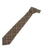 DAKSダックス）の古着「シルク100%ネクタイ」｜ベージュ×ブラック