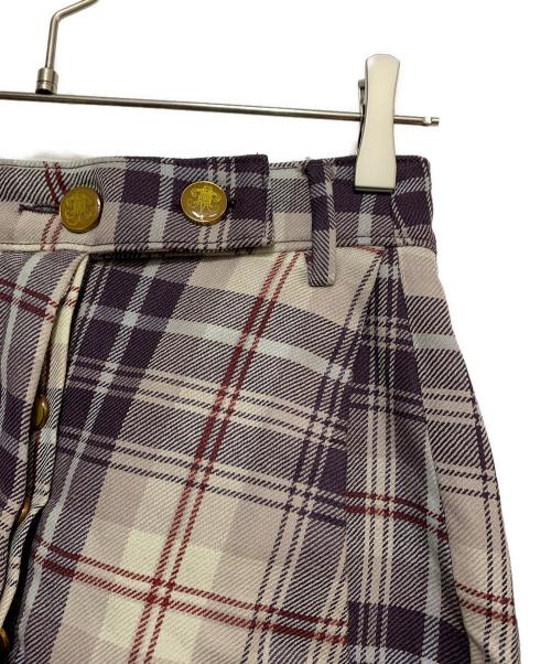 Vivienne Westwood RED LABEL（ヴィヴィアンウエストウッドレッドレーベル）Vivienne Westwood RED LABEL (ヴィヴィアンウエストウッドレッドレーベル) チェックスカート パープル サイズ:40 未使用品の古着・服飾アイテム